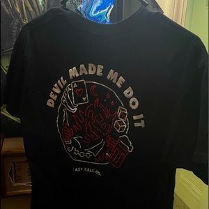 Last Call Co Devil Made Me Do It T-Shirt
